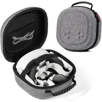 INF Étui de Transport Meta Quest 3 - Compatible avec Meta Quest 3S/3/2 & Vision Pro - Gris