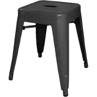 Bolero Tabourets de bistro bas en acier, hauteur d'assise 46 cm (4 pièces)