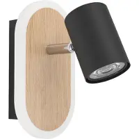 Eglo Spot mural en LED Rimbocchi avec un aspect bois