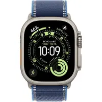 Apple Bracelet Trail Loop pour Watch | 44/45/46/49 mm - Taille S/M - Blue / Bright Blue Black Titanium
