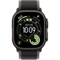 Apple Bracelet Trail Loop pour Watch | 44/45/46/49 mm - Taille M/L - Charcoal Black / Black Titanium