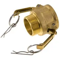 Tameson Coupleur Camlock DN 40 (1 1/2'') en laiton R 1 1/2'' à filetage mâle Type B MIL-C-27487