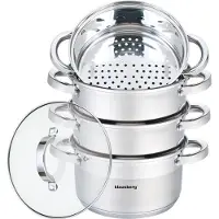 Klausberg Cuit-vapeur 18 cm 5 pièces Acier inoxydable