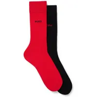 HUGO Chaussettes rouge / noir
