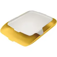 Leitz Bac à courrier avec organiseur Cosy, pour documents A4, empilable, jaune