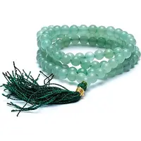 Phoenix Mala Aventurine Qualité Aa 108 Perles + Sachet Brocart - 0,6 Cm