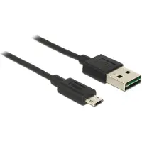 DeLOCK 84804 Câble USB 2.0 0,2 m USB A Micro-USB B Noir