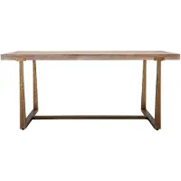 Mauro Ferretti FURNLUX Table à manger Ankara Marron 180cm / Couleur principale : Marron / Dimensions : 180 x 78 x 90 cm
