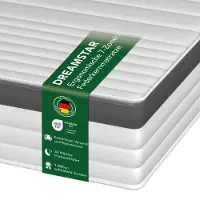 TB Furniture GmbH Matelas XXL de haute qualité avec ressorts ensachés | 90 x 200 cm | H2 | 25cm d'épaisseur | DREAMSTAR Platin