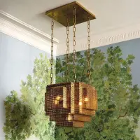 Casa Padrino Suspension de luxe , style industriel, laiton vintage - Luminaires de luxe