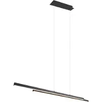 Bauhaus Suspension à LED Odio, 8,5 x 110 x 150 cm, noir, blanc chaud