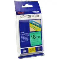Brother TZe-741 - (18 mm) - Noir sur vert - Ruban