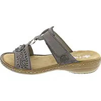 Rieker Mule 'Olymp' gris basalte / argent