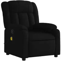 vidaXL Fauteuil relax de massage, tissu noir
