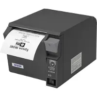 Epson TM-T70II - Imprimante thermique de tickets avec sortie frontale, 80mm, coupeur, USB + RS232, gris foncé