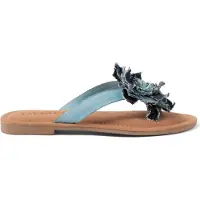 Lazamani Peony tongs en cuir pour femmes Denim taille 37