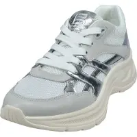 TT. BAGATT Baskets basses gris clair / argent / blanc