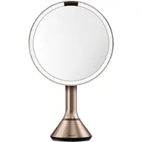 Simplehuman miroir à détecteur rond, or rose