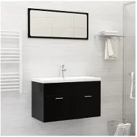 vidaXL Lavabo encastré avec robinet 81x39x18 cm Céramique blanche