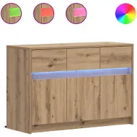 vidaXL Meuble TV 91 x 34 x 61 cm en bois d'ingénierie « Artisan Oak »