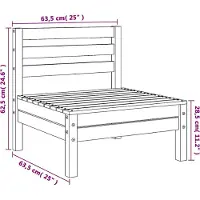 vidaXL Canapés de jardin sans accoudoirs 2 pcs. Bois de pin imprégné