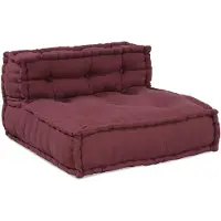 vidaXL Ensemble de canapés modulaires, revêtus en tissu, couleur marron châtaigne, dimensions : 210 x 140 x 56 cm