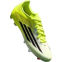 Adidas Chaussure de foot 'F50 LEAGUE' jaune fluo / gris argenté / rouge cerise / noir