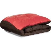 Toison D'or Couette Calgary Chocolat Corail - 220 x 240 cm - 400 g/m²