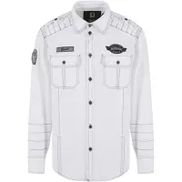 Brandit Chemise 'Luis' noir / blanc