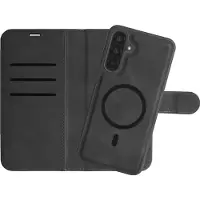 Just in Case Herausnehmbare PU-Leder Book Hülle Schwarz Magnetisch Samsung Galaxy A37 5G (Samsung Galaxy A37), Coque pour téléphone portable, Noir