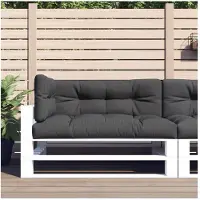 vidaXL Coussin pour palette 3 pcs. tissu anthracite