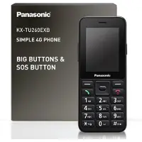 Panasonic KX-TU260EXB, barre, 6,1 cm (2,4"), 1,2 MP, Bluetooth, 1500 mAh, noir