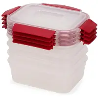 Joseph Joseph Nest Lock Lot de 4 petites boîtes 1.1L, rouge