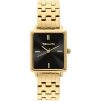 Tamaris Montre pour femmes, avec boîtier carré et bracelet en acier inoxydable ou en cuir – Design épuré