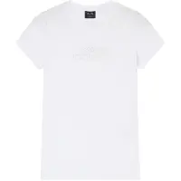 Armani Exchange pour femme. XW002293AF17173U0002 T-shirt Premium blanc (XL), Casuel, Coton, Manche courte