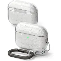 Ringke Airpods Pro 3 laadimiskarbiümbris Glitter, läbipaistev