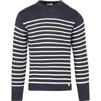 Armor lux Molène Pull laine rayé marine Bleu Bleu foncé taille XXL