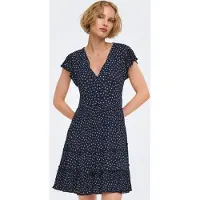 ONLY Robe-chemise 'ONLClaudette' bleu marine / blanc