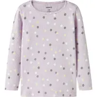 Name it T-Shirt 'NMFDOTTIA' jaune / violet / lilas / blanc