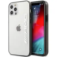 Mercedes AMG AMHCP12LAESLBK iPhone 12 Pro Max étui rigide transparent peint en métal (Apple iPhone 12 Pro Max), Coque pour téléphone portable, Transparent