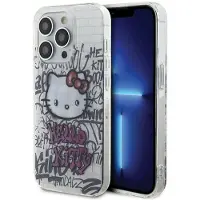 Hello Kitty Hkhcp15lhdgpht Iphone 15 Pro 6.1 Biały Iml Kitty On Bricks Graffiti Phone Case Clair
