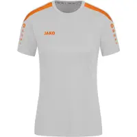 Jako Power Maillot manches courtes femmes - Soft Grey / Neonorange
