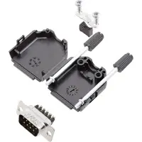Amphenol L17DPPK25-BK+L717DB25PST Kit de connecteurs mâles SUB-D 180 ° Nombre de pôles (num) : 2, Câble + prise électronique, Noir