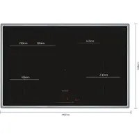 Siemens iQ300, Table de cuisson à induction, 80 cm, Noir, Avec cadre à poser, EH845HFB1E