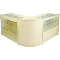 MonsterShop Comptoirs de magasin Commerce de détail Érable Étagères Stockage Vitrine Vitrine Verre Solaire
