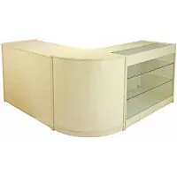 MonsterShop - Collection Saturn Avec 3 Comptoirs De Magasin Et Réception Avec Finition Laminée En Érable