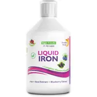 Swedish Nutra Liquid Iron - fer - complexe de vitamines B - réduit la fatigue - renforce le système immunitaire - goût naturel de fruits - 500 ml