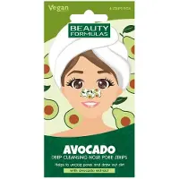 Beauty Formulas Bandes nettoyantes pour les pores du nez - Avocat - 1 paquet de 6