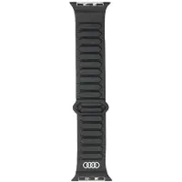 Audi Bracelet Apple Watch 40 mm en cuir synthétique noir magnétique avec logo