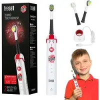 Uni-T Teesa Sonic Junior Brosse à dents pour enfants, IPX7, Arrêt automatique, Blanc